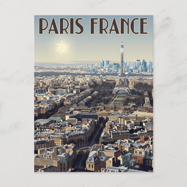 Cartão Postal Viagem Paris França  (Frente)