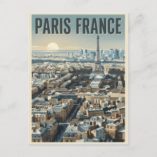 Cartão Postal Viagem Paris França