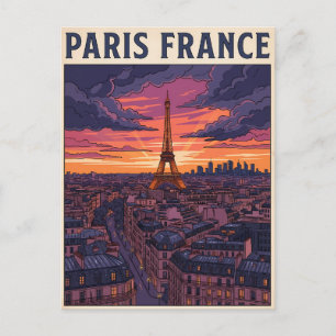 Cartão Postal Viagem Paris França