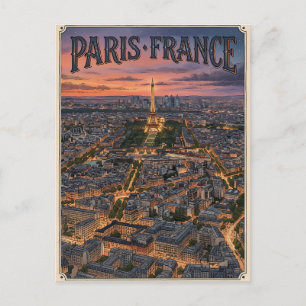 Cartão Postal Viagem Paris França 