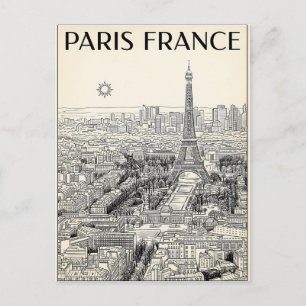 Cartão Postal Viagem Paris França