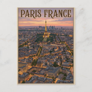 Cartão Postal Viagem Paris França
