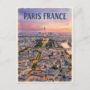 Cartão Postal Viagem Paris França