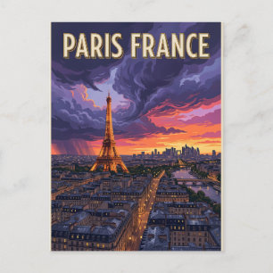 Cartão Postal Viagem Paris França 