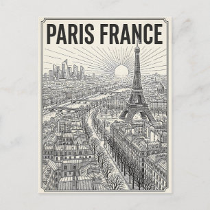 Cartão Postal Viagem Paris França