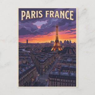 Cartão Postal Viagem Paris França