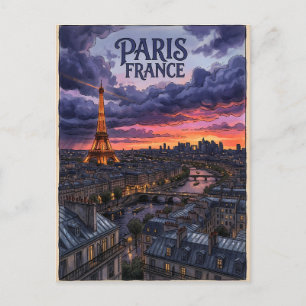 Cartão Postal Viagem Paris França