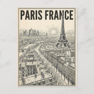Cartão Postal Viagem Paris França