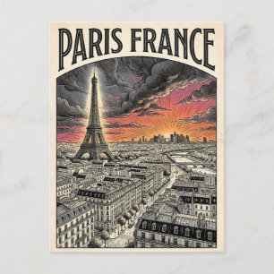 Cartão Postal Viagem Paris França 