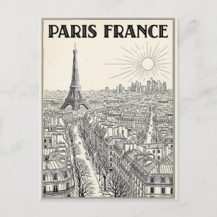 Cartão Postal Viagem Paris França