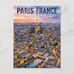 Cartão Postal Viagem Paris França