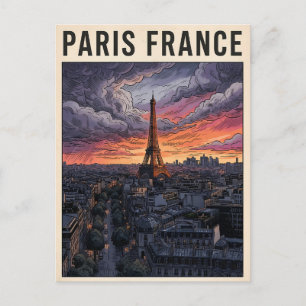 Cartão Postal Viagem Paris França 