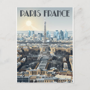 Cartão Postal Viagem Paris França