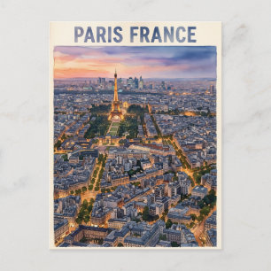 Cartão Postal Viagem Paris França