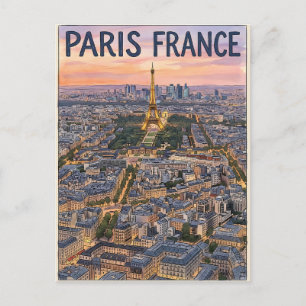 Cartão Postal Viagem Paris França