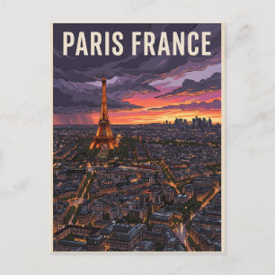 Cartão Postal Viagem Paris França