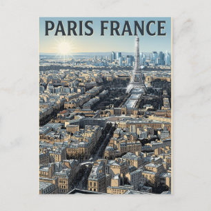 Cartão Postal Viagem Paris França