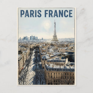 Cartão Postal Viagem Paris França