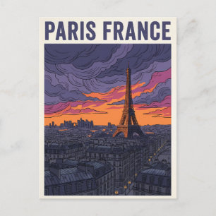Cartão Postal Viagem Paris França 
