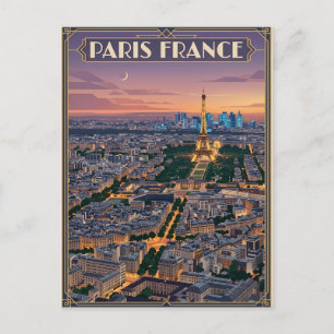 Cartão Postal Viagem Paris França