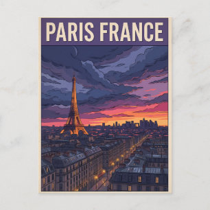 Cartão Postal Viagem Paris França 