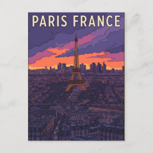 Cartão Postal Viagem Paris França