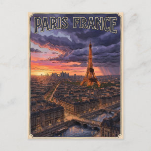 Cartão Postal Viagem Paris França 