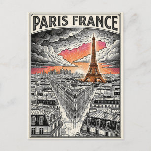 Cartão Postal Viagem Paris França 