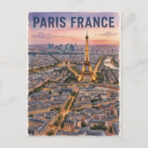 Cartão Postal Viagem Paris França