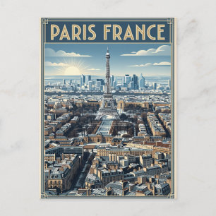Cartão Postal Viagem Paris França