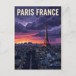 Cartão Postal Viagem Paris França