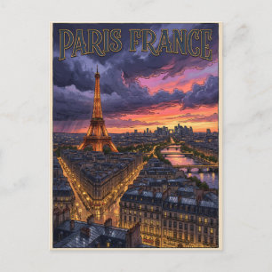 Cartão Postal Viagem Paris França