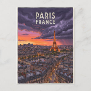 Cartão Postal Viagem Paris França 