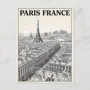 Cartão Postal Viagem Paris França
