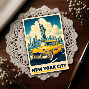 Cartão Postal Viagem pela cidade de Nova York em 1955