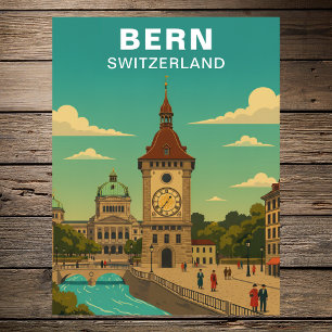 Cartão Postal Viagem pela Cidade Velha Medieval Histórica de Ber