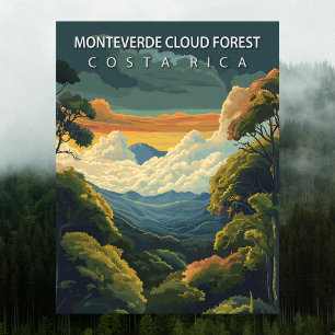 Cartão Postal Viagem pela Floresta Nubosa de Monteverde na Costa
