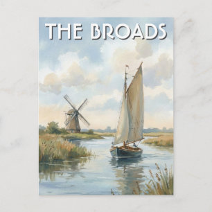 Cartão Postal Viagem pela Inglaterra: The Broads