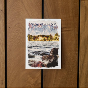 Cartão Postal Viagem pela Natureza e Vida Selvagem na Nova Zelân