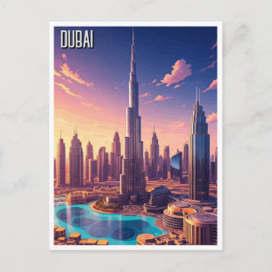 Cartão Postal Viagem pela Paisagem de Dubai