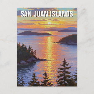 Cartão Postal viagem pelas ilhas san juan em washington