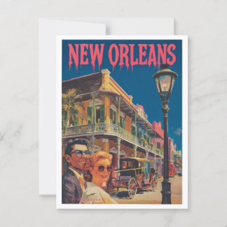 Cartão Postal Viagem pelo Antigo Bairro Francês de Nova Orleans