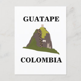 Cartão Postal Viagem Personalizado da Coluna de Guatape