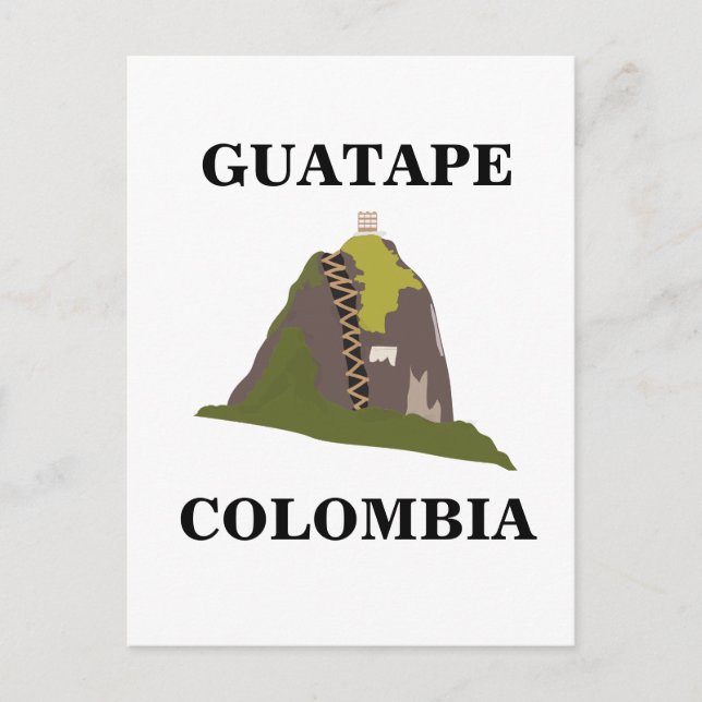 Cartão Postal Viagem Personalizado da Coluna de Guatape (Frente)