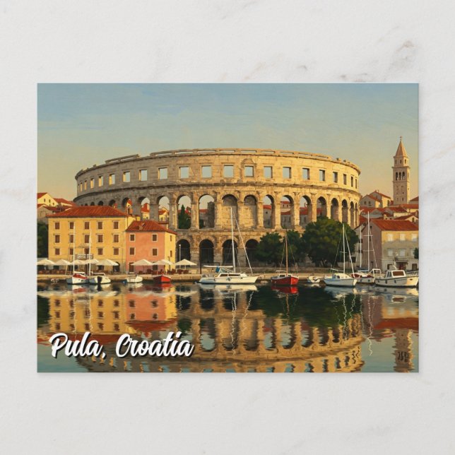 Cartão Postal Viagem Pula Croácia (Frente)