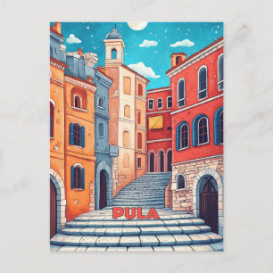 Cartão Postal Viagem Pula Croácia