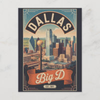 Viagem Retro Dallas Texas Big D Vintage