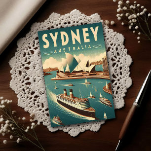 Cartão Postal Viagem Retro Sydney Austrália