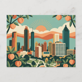 Cartão Postal Viagem Retro Vintage Atlanta Geórgia