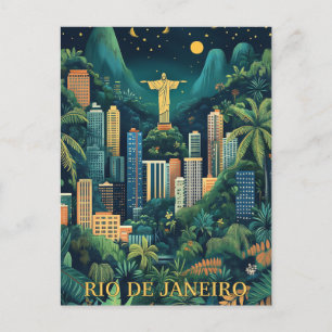 Cartão Postal Viagem Rio de Janeiro Brasil